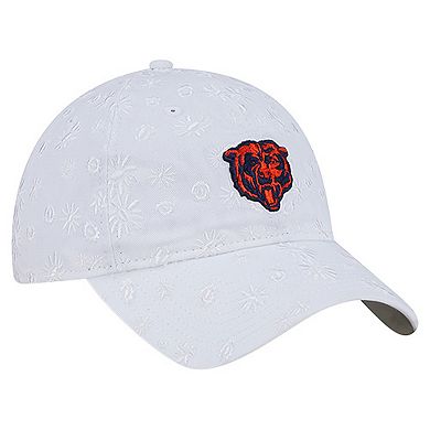 Women's New Era White Chicago Bears Floral 9TWENTY Adjustable Hat