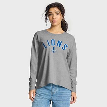 Women's Fanatics Heather Gray Detroit Lions Hometown Legacy Long Sleeve T-Shirt