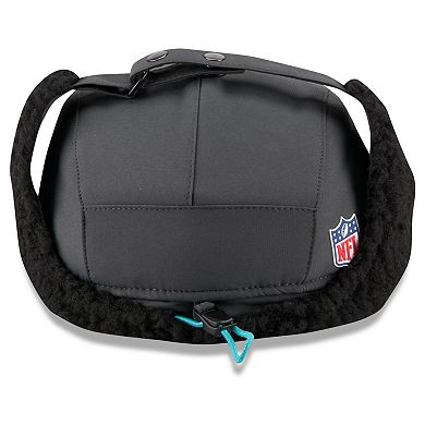Men's New Era Charcoal Miami Dolphins 2025 Sideline Cold Weather Runner Dog Ear Adjustable Hat