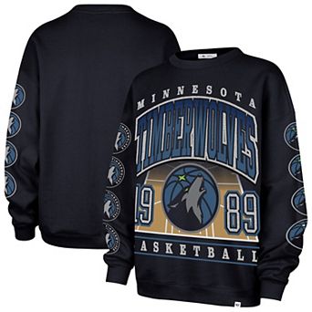 Women's '47 Navy Minnesota Timberwolves Go Big Oversized Sweatshirt