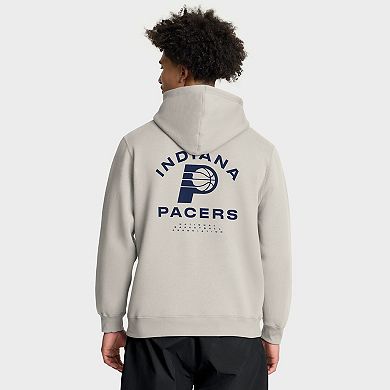 Men's Fanatics Off White Indiana Pacers Crossover Collection Blocked Shot Premium Pullover Hoodie