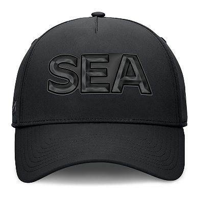 Men's Fanatics Black Seattle Kraken Authentic Pro Road Team Code Flex Hat
