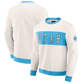 Men's Darius Rucker Collection by Fanatics Cream Utah Hockey Club Colorblock Pullover Sweatshirt
