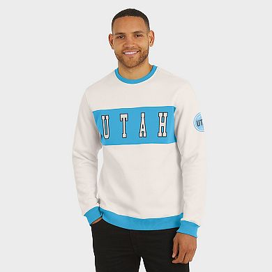 Men's Darius Rucker Collection by Fanatics Cream Utah Hockey Club Colorblock Pullover Sweatshirt