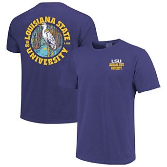 Men's Purple LSU Tigers Comfort Colors Thick Lined Landscape T-Shirt