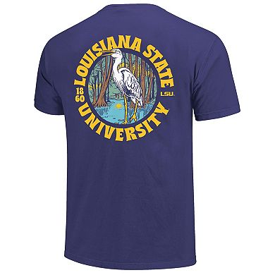 Men's Purple LSU Tigers Comfort Colors Thick Lined Landscape T-Shirt