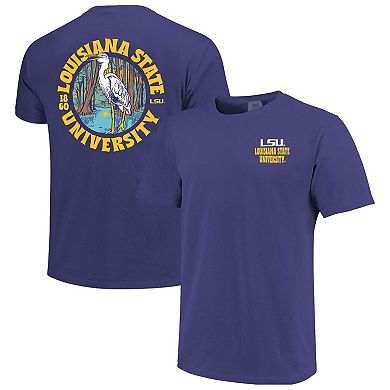 Men's Purple LSU Tigers Comfort Colors Thick Lined Landscape T-Shirt