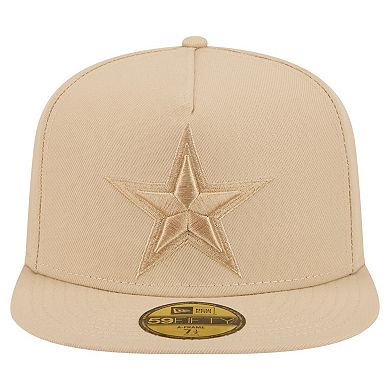 Men's New Era Light Beige Dallas Cowboys Color Pack A-Frame 59FIFTY Fitted Hat