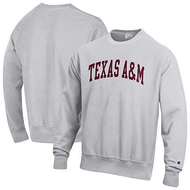 Men's Champion Gray Texas A&M Aggies Reverse Weave Fleece Sweatshirt