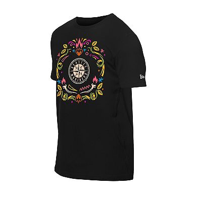 Men's New Era Black Seattle Mariners Día de los Muertos T-Shirt