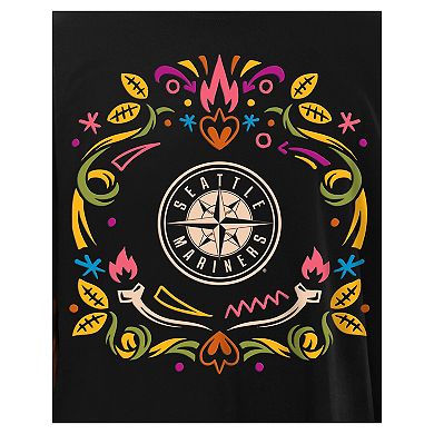 Men's New Era Black Seattle Mariners Día de los Muertos T-Shirt