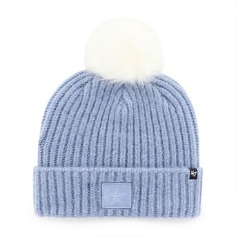 Women's '47 Light Blue Dallas Cowboys Mellow Cuffed Knit Hat with Pom
