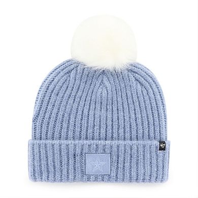 Women's '47 Light Blue Dallas Cowboys Mellow Cuffed Knit Hat with Pom