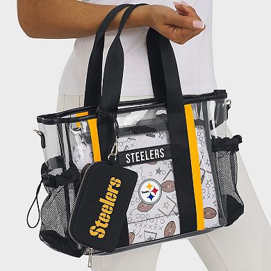 WEAR by Erin Andrews Pittsburgh Steelers Clear Stadium Baby Bag