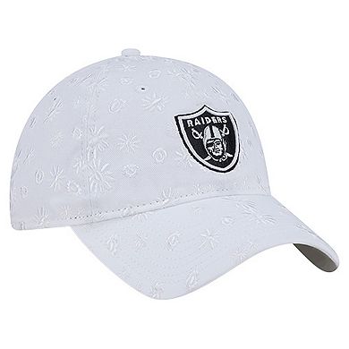Women's New Era White Las Vegas Raiders Floral 9TWENTY Adjustable Hat