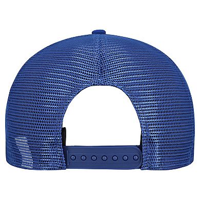 Men's New Era Gray/Royal New York Giants Cork Split Panel 9FIFTY Trucker Snapback Hat