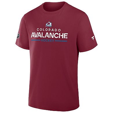 Men's Fanatics Burgundy Colorado Avalanche Authentic Pro Primary T-Shirt