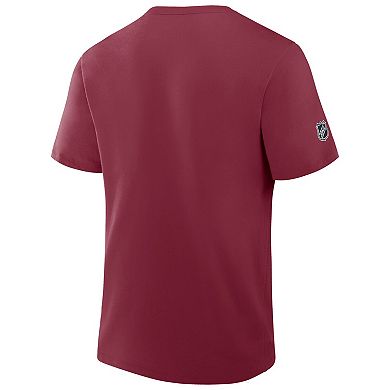 Men's Fanatics Burgundy Colorado Avalanche Authentic Pro Primary T-Shirt