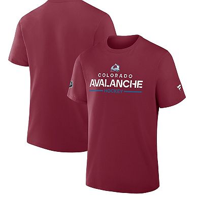 Men's Fanatics Burgundy Colorado Avalanche Authentic Pro Primary T-Shirt