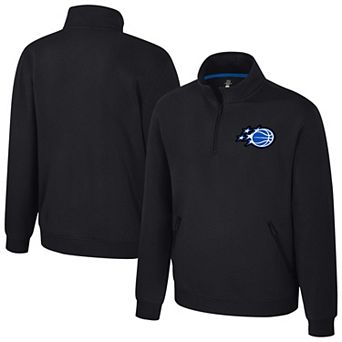 Unisex Stadium Essentials Black Orlando Magic Varsity Trainer Quarter-Zip Pullover