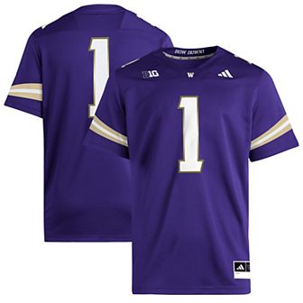 Men's adidas #1 Purple Washington Huskies Premier Jersey