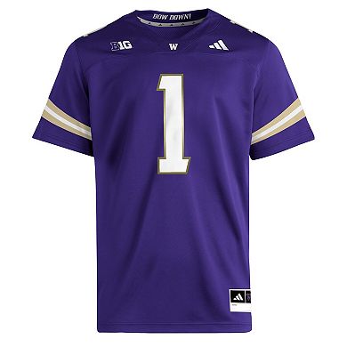 Men's adidas #1 Purple Washington Huskies Premier Jersey
