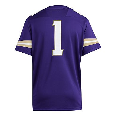 Men's adidas #1 Purple Washington Huskies Premier Jersey