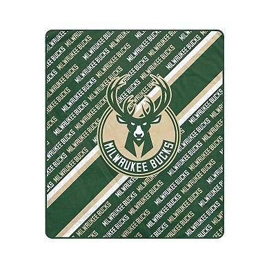 "Pegasus Milwaukee Bucks 50"" x 60"" Diagonal Lined Wordmark Ultra Soft Blanket"
