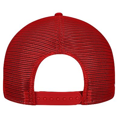 Men's New Era Cream/Scarlet San Francisco 49ers Cutout A-Frame 9FIFTY Snapback Hat