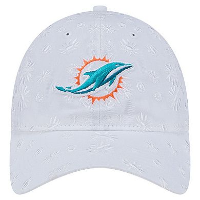 Women's New Era White Miami Dolphins Floral 9TWENTY Adjustable Hat