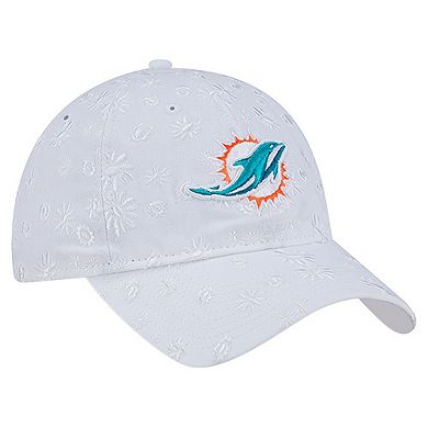 Women's New Era White Miami Dolphins Floral 9TWENTY Adjustable Hat