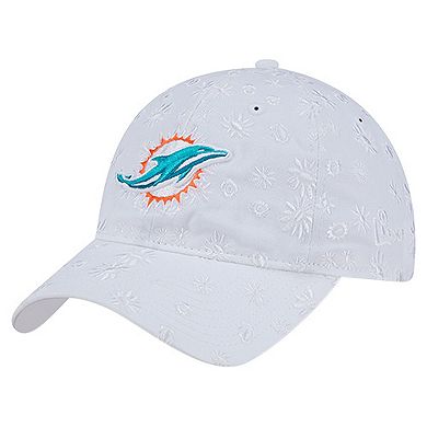 Women's New Era White Miami Dolphins Floral 9TWENTY Adjustable Hat