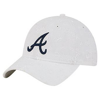 Women's New Era White Atlanta Braves Floral Mesh 9TWENTY Adjustable Hat
