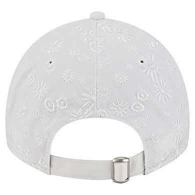 Women's New Era White Atlanta Braves Floral Mesh 9TWENTY Adjustable Hat