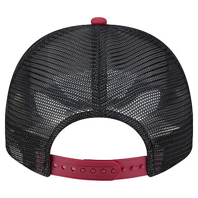 Men's New Era Cream/Black Arizona Diamondbacks Banner A-Frame 9FIFTY Trucker Snapback Hat