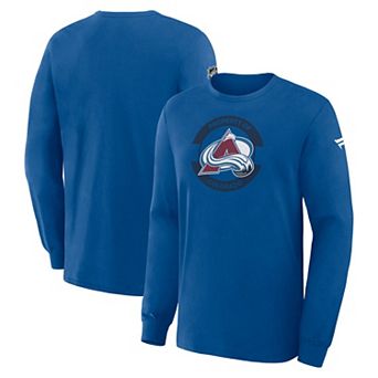 Men's Fanatics Blue Colorado Avalanche Authentic Pro Property Of Practice Long Sleeve T-Shirt