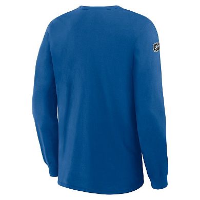 Men's Fanatics Blue Colorado Avalanche Authentic Pro Property Of Practice Long Sleeve T-Shirt