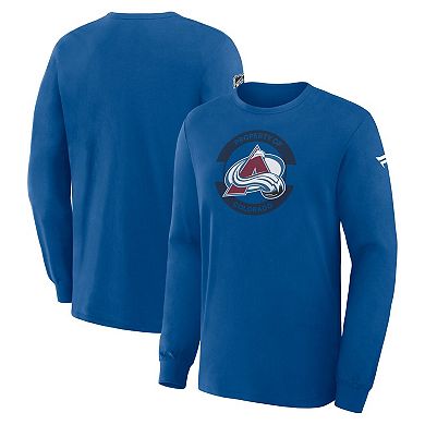 Men's Fanatics Blue Colorado Avalanche Authentic Pro Property Of Practice Long Sleeve T-Shirt