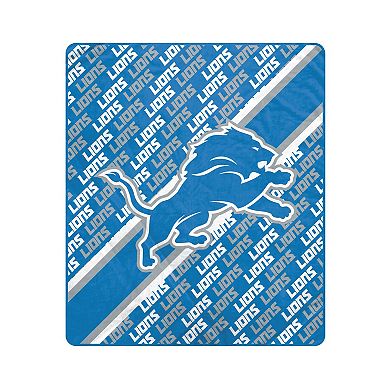 "Pegasus Detroit Lions 50"" x 60"" Diagonal Lined Wordmark Ultra Soft Blanket"