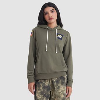 Women's Nike Olive Los Angeles Rams 2025 Salute to Service Sideline Standard Issue Dri-FIT Hoodie