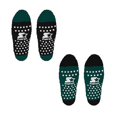 Women's Starter Midnight Green/Black Philadelphia Eagles Home and Away Cozy Socks 2 Pack