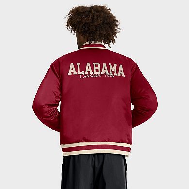 Men's Nike Crimson Alabama Crimson Tide Legacy Full-Snap Bomber Jacket