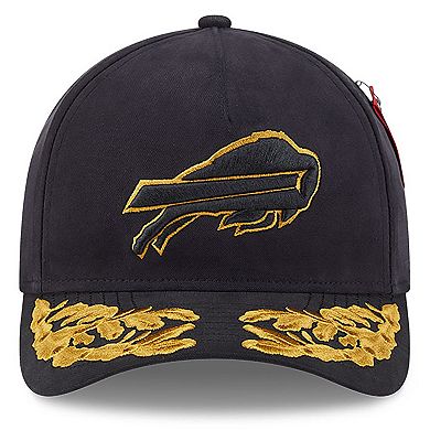 Men's New Era x Alpha Industries Black Buffalo Bills A-Frame 9FORTY Adjustable Hat