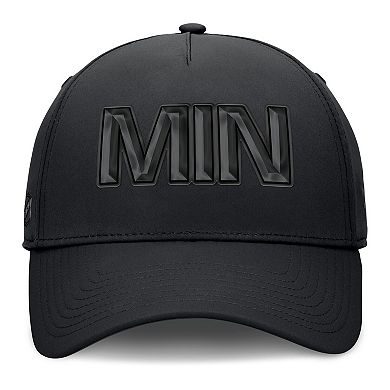 Men's Fanatics Black Minnesota Wild Authentic Pro Road Team Code Flex Hat