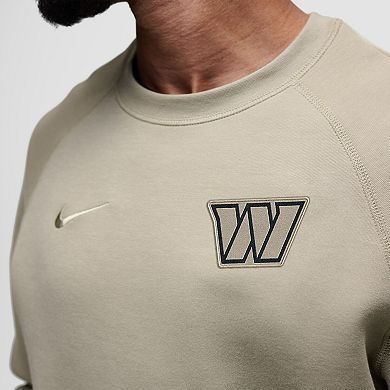 Men's Nike Olive Washington Commanders Tech Fleece Raglan Sweatshirt