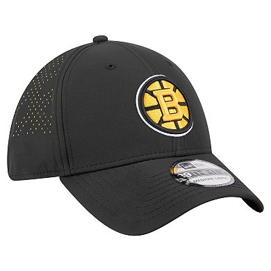 Men's New Era Black Boston Bruins Night 39THIRTY Flex Hat