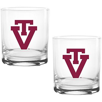 Virginia Tech Hokies Two Pack 14oz. Vault Sketch Rocks Glass Set