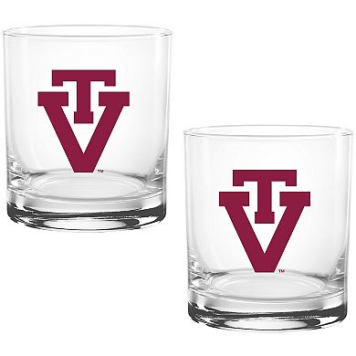 Virginia Tech Hokies Two Pack 14oz. Vault Sketch Rocks Glass Set