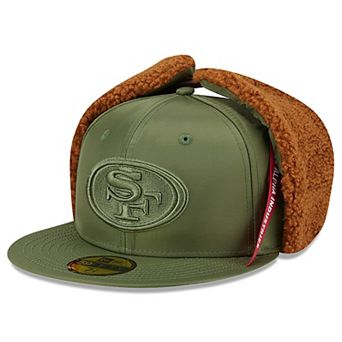 Men's New Era x Alpha Industries Olive San Francisco 49ers Dog Ears 59FIFTY Fitted Hat