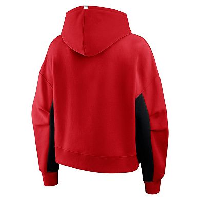 Women's Fanatics Red Chicago Blackhawks Back Check Boxy Hoodie